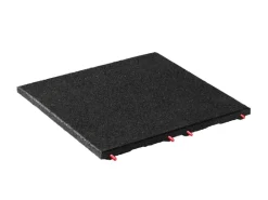 Fallschutzplatte/ElastikmatteSchwarz 50 cm x 50 cm x 3 cm