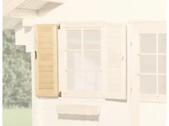 Fensterladen 1-seitig 84 cm x 113 cm für Weka Holz-Gartenhaus 149 und 177