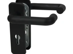 Feuerschutz Kurzschild-Garnitur "Nylon" Wohnungseingangstüren Drücker-Drücker