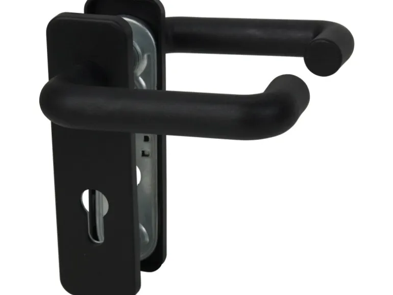 Feuerschutz Kurzschild-Garnitur "Nylon" Wohnungseingangstüren Drücker-Drücker