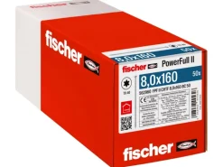 Fischer Holz-/Spanplattenschraube PowerFull II Ø 8 mm x 160 mm 50 Stück
