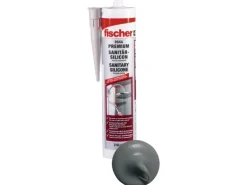 Fischer Sanitärsilicon DSSA Dunkelgrau 310 ml