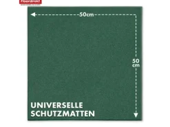 Floordirekt Fallschutzmatte Elastikmatte Fallschutzplatte mit Drainage 50 x 50 x 3 cm Grün
