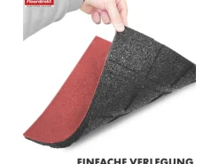 Floordirekt Fallschutzmatte Elastikmatte Fallschutzplatte mit Drainage 50 x 50 x 3,5 cm Rot