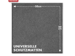 Floordirekt Fallschutzmatte Elastikmatte Fallschutzplatte mit Drainage 50 x 50 x 2,5 cm Grau