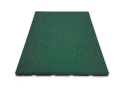 Floordirekt Fallschutzmatte Elastikmatte Fallschutzplatte mit Drainage 50 x 50 x 4 cm Grün