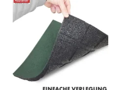 Floordirekt Fallschutzmatte Elastikmatte Fallschutzplatte mit Drainage 50 x 50 x 4 cm Grün