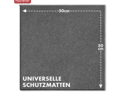 Floordirekt Fallschutzmatte Elastikmatte Fallschutzplatte mit Drainage 50 x 50 x 3 cm Grau
