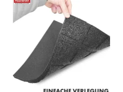 Floordirekt Fallschutzmatte Elastikmatte Fallschutzplatte mit Drainage 50 x 50 x 3 cm Grau