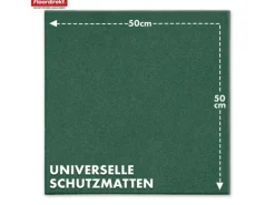 Floordirekt Fallschutzmatte Elastikmatte Fallschutzplatte mit Drainage 50 x 50 x 3,5 cm Grün