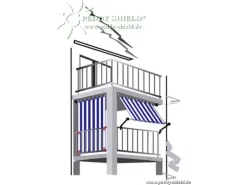 Floracord Balkonverkleidung Bausatz II Weiß 270 cm x 140 cm