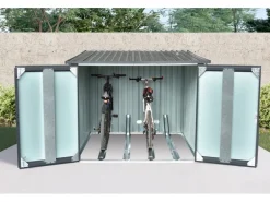 Floraworld Fahrradgarage 4 Fahrräder Anthrazit 206,5 cm x 204 cm