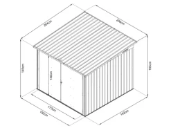 Floraworld Fahrradgarage 4 Fahrräder Anthrazit 206,5 cm x 204 cm
