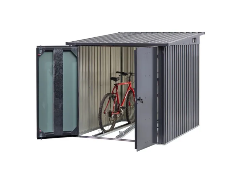 Floraworld Fahrradgarage 4 Fahrräder Anthrazit 206,5 cm x 204 cm