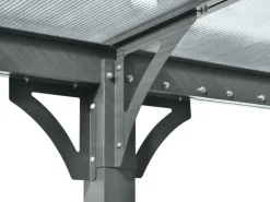 Floraworld Flachdach-Einzelcarport Aluminium Anthrazit 300 cm x 496 cm