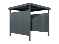 Floraworld Multifunktionsunterstand Smoke Vorderseite Offen 204 x 214 x 214 cm