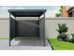 Floraworld Multifunktionsunterstand Smoke Vorderseite Offen 204 x 214 x 214 cm