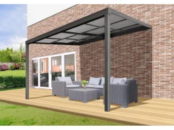 Floraworld Terrassenüberdachung Air Anthrazit (BxT) 390 cm x 299 cm