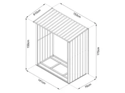 Floraworld Terrassenüberdachung Air Anthrazit (BxT) 390 cm x 299 cm