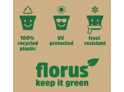 Florus Balkon-Hängetopf Mediterran Trio 52 cm x 26,2 cm x H 24 cm Anthrazit