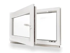 Framelux Kunststofffenster Slimline Weiß 3-Fach Verglasung 900 x 500 mm Rechtsanschlag