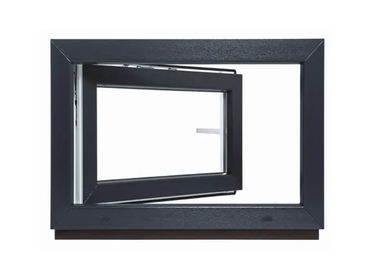 Framelux Kunststofffenster Proline Anthrazit 2-Fach Verglasung 750 x 550 mm Rechtsanschlag