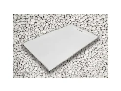 Frascio New Tecnology Duschwanne 110X90 cm Weiss Vulcano Line Plus Aus Harz und Marmorpulver Mit Seitengitter Aus Marmoresina