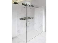 Frascio New Tecnology Duschwanne 110X90 cm Weiss Vulcano Line Plus Aus Harz und Marmorpulver Mit Seitengitter Aus Marmoresina