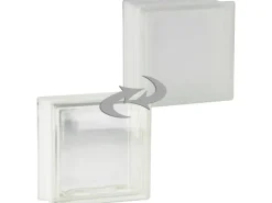 Fuchs Glasstein Vollsicht 19 cm x 19 cm x 8 cm 1-seitig satiniert