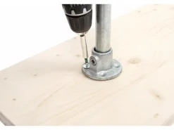 Fußplatte Rund Silber verzinkt für Stahlrohr Ø 2,7 cm