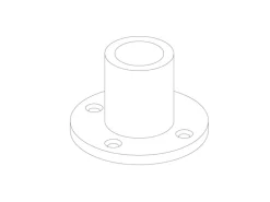 Fußplatte Rund Silber verzinkt für Stahlrohr Ø 2,7 cm