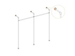 Fußplatte Rund Silber verzinkt für Stahlrohr Ø 2,7 cm