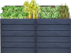 Garantia Hochbeet-System 2 L Ergo Quadro 75 cm x 160 cm x 80 cm Stone