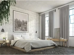 Gardinenstangen-Set Holz Naturfarben 160 cm