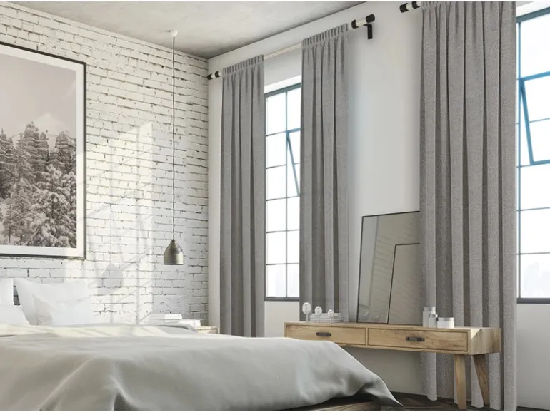 Gardinenstangen-Set Holz Weiß 160 cm