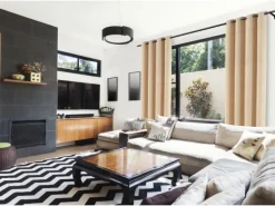 Gardinenstangen-Set Metall Schwarz 240 cm