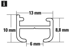Gardinia Aluminiumschiene Weiß 150 cm