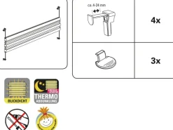 Gardinia Easy Fix Plissee Tag und Nacht Weiß 40 cm x 130 cm