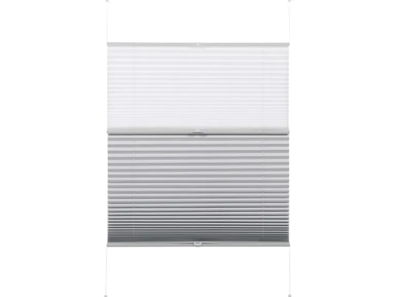 Gardinia Easy Fix Plissee Tag und Nacht Weiß 100 cm x 130 cm