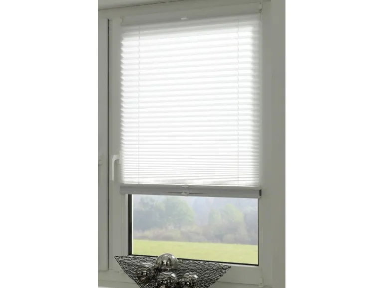 Gardinia Easy Fix Plissee Tag und Nacht Weiß 100 cm x 130 cm