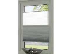 Gardinia Easy Fix Plissee Tag und Nacht Weiß 90 cm x 130 cm