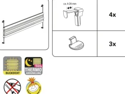 Gardinia Easy Fix Plissee Tag und Nacht Weiß 70 cm x 130 cm