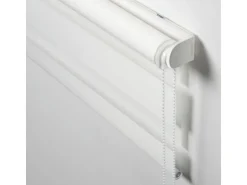 Gardinia Easyfix Doppelrollo mit Montageschiene 90 cm x 220 cm Weiß