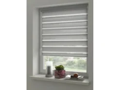 Gardinia Easyfix Doppelrollo mit Montageschiene 120 cm x 150 cm Grau