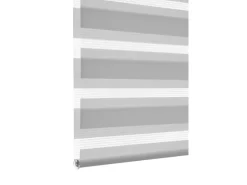 Gardinia Easyfix Doppelrollo mit Montageschiene 120 cm x 150 cm Grau