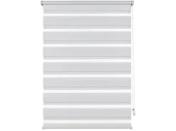 Gardinia Easyfix Doppelrollo mit Montageschiene 100 cm x 150 cm Weiß