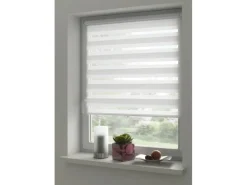 Gardinia Easyfix Doppelrollo mit Montageschiene 100 cm x 150 cm Weiß