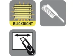 Gardinia EasyFix Plissee mit 2 Bedienschienen 45 cm x 130 cm Elfenbein