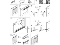 Gardinia EasyFix Plissee mit 2 Bedienschienen 95 cm x 130 cm Weiß