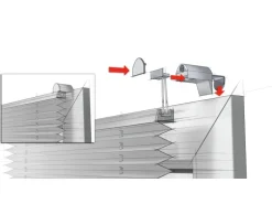 Gardinia EasyFix Plissee mit 2 Bedienschienen 85 cm x 130 cm Weiß